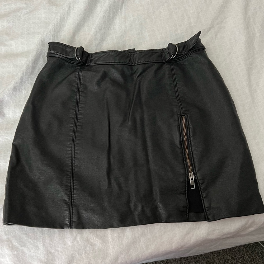 Free people leather skirt